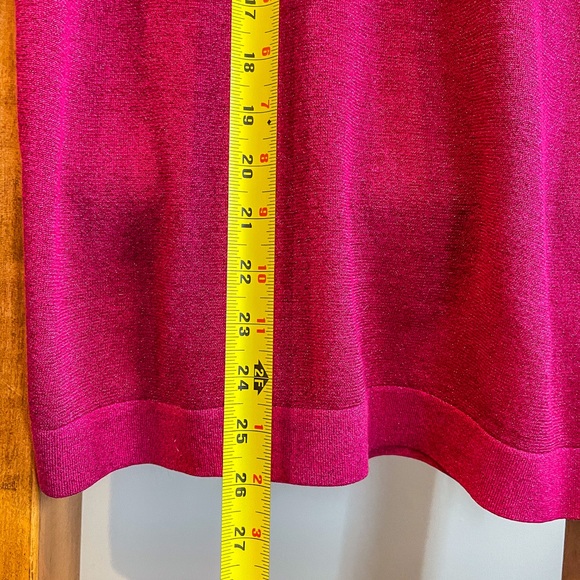 & Other Stories SZ S Hot Pink Sparkly Mock Neck Holiday Sweater! - Picture 9 of 9